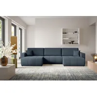 Fun Möbel Wohnlandschaft Sofa mit Schlaffunktion AUGUSTO in Stoff