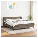 vidaXL Boxspringbett 180 x 200 cm Taupe