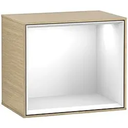 Villeroy und Boch Finion Regalmodul F590GFPC 41,8x35,6x27cm, Ladestation, Regal Glossy White, Oak Veneer