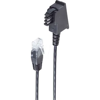 ShiverPeaks DSL Anschlusskabel [1x TAE-F-Stecker - 1x RJ45-Stecker 8p2c] 10 m Schwarz