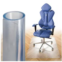 Björn&Schiller Bodenschutzmatte 50 x 70 cm Kratzschutz Schreibtischunterlage, Transparent, rutschfeste Bürostuhlunterlage, Bodenmatte