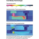 Bernstein Wannenarmatur Wandmischbatterie Thermostat Schwarz matt ohne Duschschlauch, Handbrause