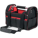 Wiltec Werkzeugtasche Größe Xl 44x22x25 cm, Werkzeugbeutel mit verstellbarem Schultergurt und Tragegriff, Innen- und Außenfächer, Aufbewahrungstasche