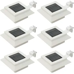 vidaXL Outdoor Solarleuchten 6 Stück LED Quadratisch 12 cm Weiß