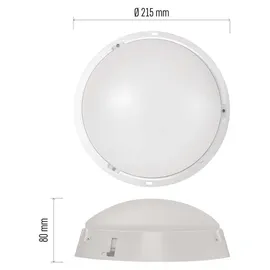 EMOS Außenleuchte Kunststoff rund 14 W 1100 lm IP54 schwarz/weiß