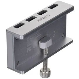 ORICO USB 3.0 Hub 4 Port, Aluminium SuperSpeed Daten hub Mit Extra Netzteilanschluss Port für Desktop Computer, MacBook, MacBook Air/Pro/Mini(Silber)