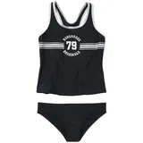 KangaROOS Tankini »Sporty«, mit sportlichem Frontdruck, schwarz