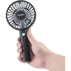 casativo Flexibler 2in1 Hand- & Tischventilator (schwarz): Akku- & USB-Betrieb, 3 Stufen für optimale Kühlung, kompakt, tragbar & ideal für Büro, Reise & Zuhause