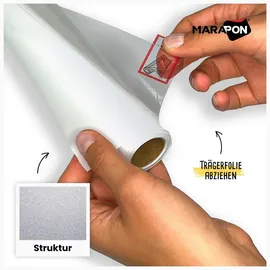 Marapon Fensterfolie Matt 0,30x2 m Sichtschutzfolie Fenster, Milchglasfolie Fensterfolie Blickdicht von aussen für Privatsphäre und UV-Schutz oder Fensterdekoration