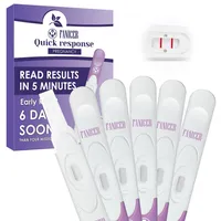 6 StüCk Schwangerschaftstest, Schwangerschaftstest FrüHtest, Schwangerschaft Bestimmen, 3-5 Minuten Schnellerkennung, Selbsttest FüR Zuhause, Einzeln Versiegelte Verpackung(Violett)