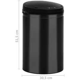 vidaXL Automatischer Sensor-Mülleimer 30 l Schwarz