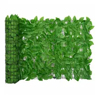 vidaXL Balkon-Sichtschutz mit Grünen Blättern 300x75 cm