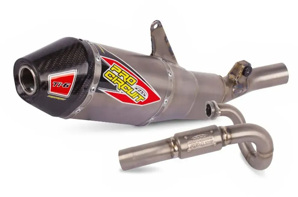 Pro Circuit Ti-6 Pro Honda Crf 250 R 2025/crf 250 R Works Edition 2025/crf 250 Rx 2025 Nicht Homologiertes Vollständiges Auspuffsystem - Titanium Look - Not Homologated