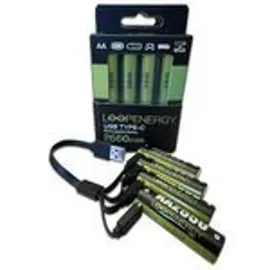 Verico Li-Ion-Akku Loop Energy AA, mit USB-C Buchse, 12er Pack