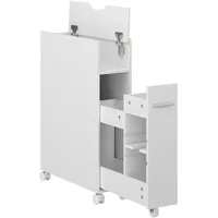 Vicco Toilettenschrank Niva Weiß 18 x 71 cm mit