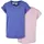 URBAN CLASSICS Mädchen, T-Shirt Girls Organic Extended Shoulder Tee 2-Pack purpleday/girlypink 110/116 - 110-116