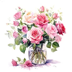 ti-flair 20 Servietten Papier 33x33cm 3-lagig hochwertige Einweg Papierservietten für Feier Hochzeit Geburtstag Frühlingsdeko Sommer Blumen Rosen Landhausstil