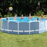 Intex Frame Pool Set Rondo III Kartuschenfilter 3.800 l/h, Leiter, Abdeckplane, Bodenschutzplane, 457 x 122 cm, 54946