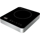 emeco Einzel-Induktionskochplatte Induktionskochplatte 2000 W Touch-D. Induktion Camping Kochplatte Koch schwarz