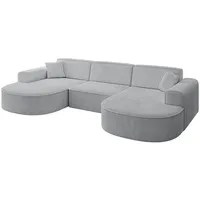 Altdecor Wohnlandschaft Grau, Textil, 4-Sitzer, U-Form 303x79x171 cm, Wohnzimmer,