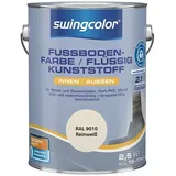 swingcolor 2in1 Flüssigkunststoff / Fußbodenfarbe RAL 9010  (Reinweiß, 2,5 l, Seidenmatt)