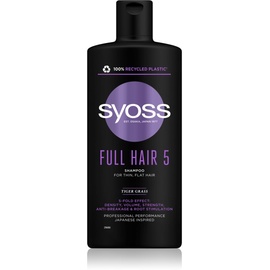 Syoss Full Hair 5 Shampoo 440 ml Shampoo mit fünffacher Wirkung für schwaches und schütteres Haar für Frauen
