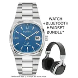BULOVA 96B440 Herrenuhr Quarz Super Seville Stahl/Blau