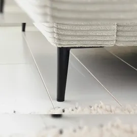 KAWOLA Ecksofa Cara Cord Recamiere rechts hellgrau