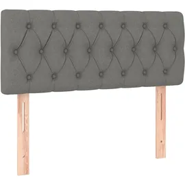 vidaXL Boxspringbett mit Matratze & LED Dunkelgrau 100x200 cm Stoff