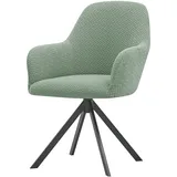 DEZYPZAM Stretch Stuhlhussen für Esszimmerstühle, Stretch-Schonbezug mit Armlehnen und hoher gebogener Rückenlehne, Esszimmer Stuhlhussen mit Gebogener Rückenlehne (GrüN,4 Stücks)