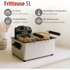 Alpina Doppel Friteuse WJ-801 Silber