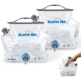 Foldable Water Canister with Tap - 8L Faltbar Wasserkanister Camping Wasserbehälter,Tragbar Water Container für Outdoor Camping Grill,Wandern und die Wasserspeicherung zu Hause Haushalt BPA Frei (2)