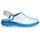 Abeba Berufsschuh-Clog 7312 Dynamic Pantoffeln, 7312-47 weiß blau mit aufdruck