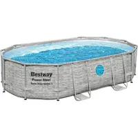 BESTWAY Power Steel Frame Pool oval 488 x 305