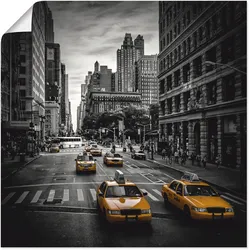 Artland Wandbild »New York City Verkehr 5th Avenue«, Amerika, (1 St.), als Alubild, Outdoorbild, Leinwandbild, Poster, Wandaufkleber Artland Farbe Bild(er): schwarz