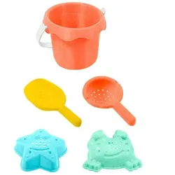 BIO Korallfarbener Sand-Set mit Eimer