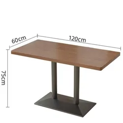 Gastronomiemöbel Bistrotisch Minimalistischer Esstisch Möbel für Cafés, Restaurants Bars Langer Tisch 120cm