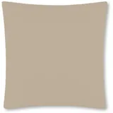 VelvetHome Deluxe Kissenbezug 80x80 cm 1teilig Made in EU Hohe Qualität Kopfkissenbezug mit Reißverschluss 100% Baumwolle Kissenhülle 80x80 Beige