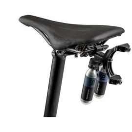 Topeak Tri-Backup Elite 2 Flaschenhalter Schwarz, Aluminium, max. Belastung 2 kg, Größe 81 x 75 x 74