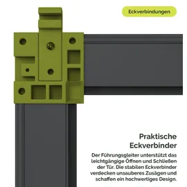 NEMATEK Schiebe Tür 120 x 240 cm Grau