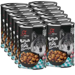 ALPHA SPIRIT Meat Balls Pork & Caraway | Fleischbällchen mit Schwein und Kümmel 12x400 g (Rabatt für Stammkunden 3%)