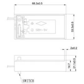goobay Batteriehalter mit Schalter für 9V Block 48171