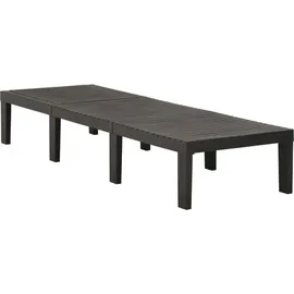 vidaXL Sonnenliege 195 x 65 x 0 cm Grau