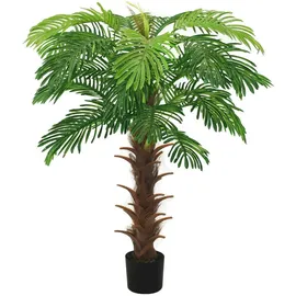vidaXL Künstliche Palme Cycas mit Topf 140 cm Grün