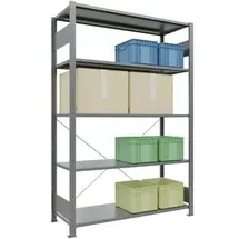 Schulte Lagertechnik Schwerlastregal Stahl 200 x 130 x 50 cm silber