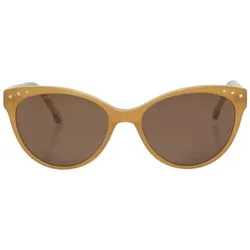 TOM TAILOR Damen Cat-Eye Sonnenbrille, braun, Gr. ONESIZE