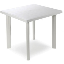 PROGARDEN Ipae Progarden Weißer Plastiktisch 80x75x72h cm. Flocke