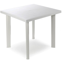 PROGARDEN Ipae Progarden Weißer Plastiktisch 80x75x72h cm. Flocke