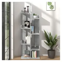 vidaXL Bücherregal 86 x 25,5 x 140 cm Betongrau