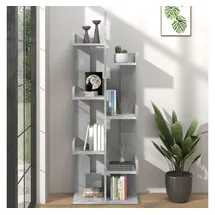vidaXL Bücherregal 86 x 25,5 x 140 cm Betongrau